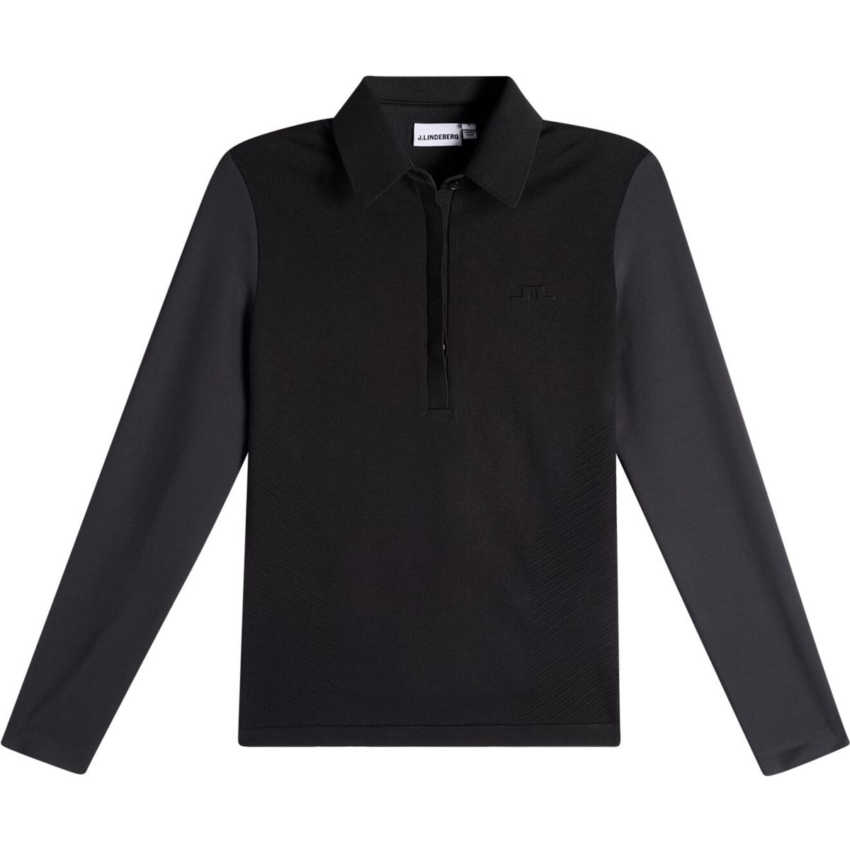 J.Lindeberg Kailey LS Hybrid Knit Polo black (9999) L GWKW16008-9999-L