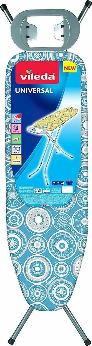 Vileda Universal Strijkplank, blauw, staal, 110 x 30 cm