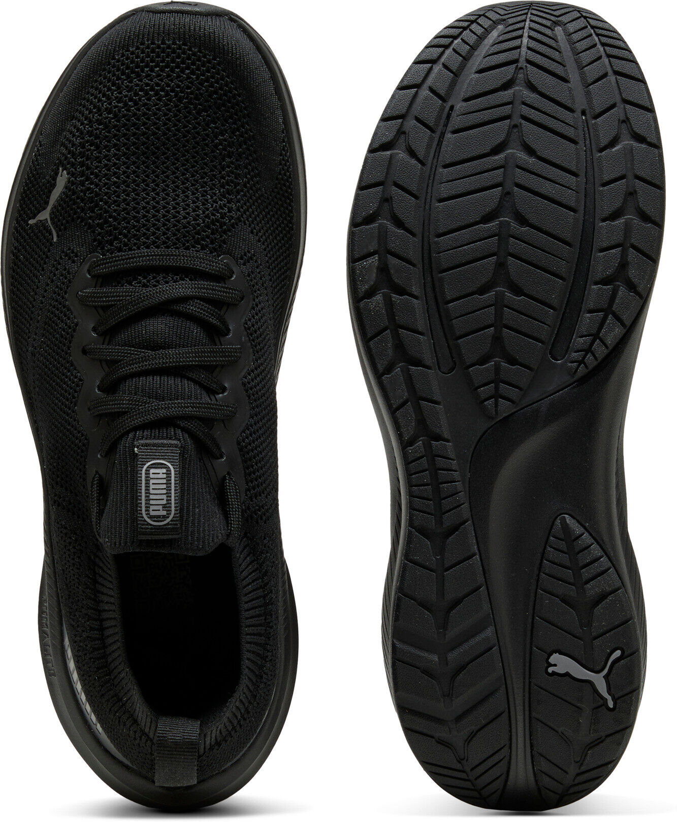 Laufschuh PUMA "SKYROCKET LITE 2 ENGINEERED", Gr. 42, Textil, schwarz (puma schwarz, cool schwarz gray), Schuhe Laufschuh, mit FIT PLUS Schnürsystem, mit SOFTFOAM+ Innensohle puma schwarz, cool schwarz gray 42, Textil