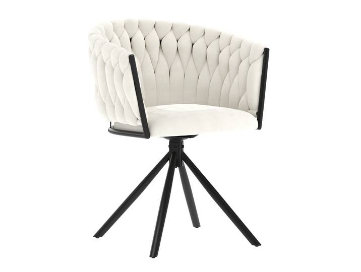 Sessel Samt ALABAMA beige/schwarz