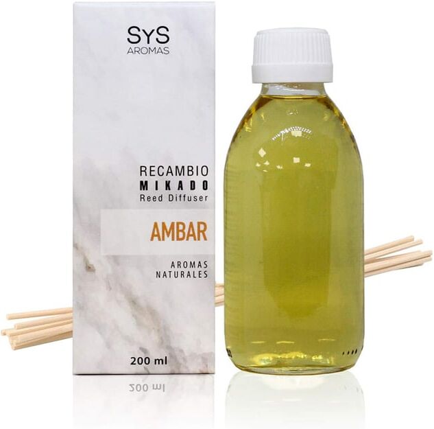 Sys Recambio Mikado Ámbar con Palos 200 ml