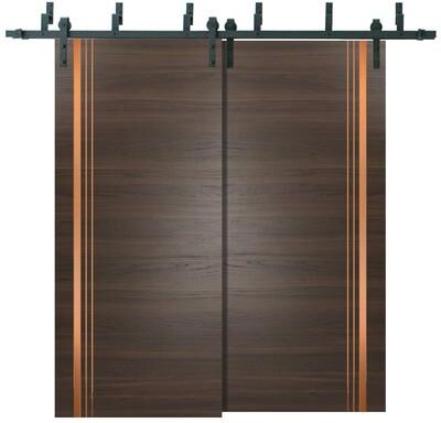 SARTODOORS Planum 1010 Chocolate Ash Wood Barn Bypass Doors
