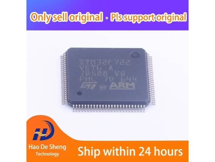 1 pièce/lot STM32F722VET6 LQFP100 STM32F722, nouveau, Original, en Stock