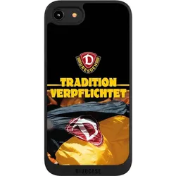 Nivocase Handyhülle für Apple iPhone 8 Hülle NIVOpure Case Schwarz Fanartikel SG Dynamo Dresden SGD (Apple iPhone 8), Smartphone Hülle, Schwarz