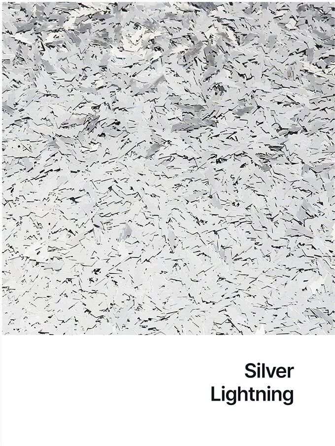 Hemway Shaped Craft Glitter   Lightning   Epoxy Resin, DIY, Tumbler, Decoration - Silver - Shaped 50g