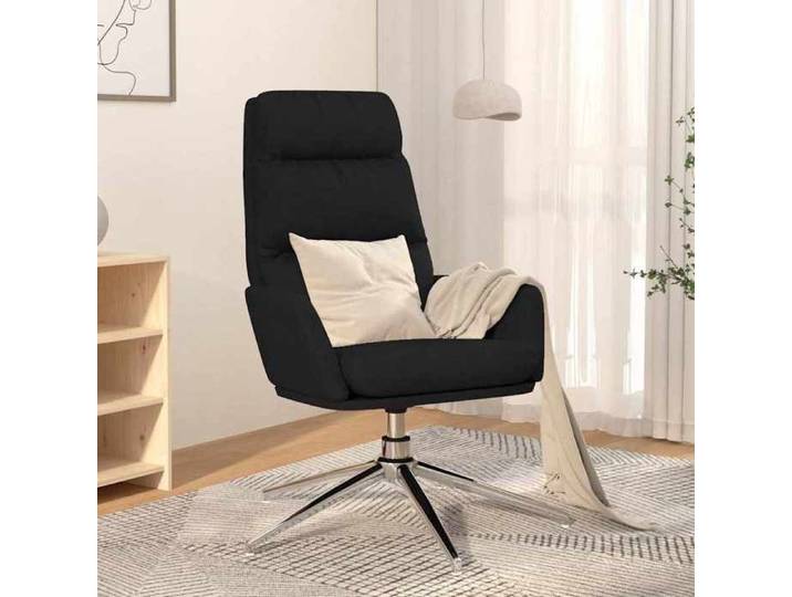 Fauteuil Salon Tissu VIDAXL Chaise D'appoint Relax Noir Tissu_7709