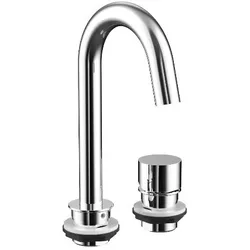 emco evo Waschtischarmatur, 2-Loch, Ausladung 120mm, nicht verschließbares Ablaufventil, 958300103