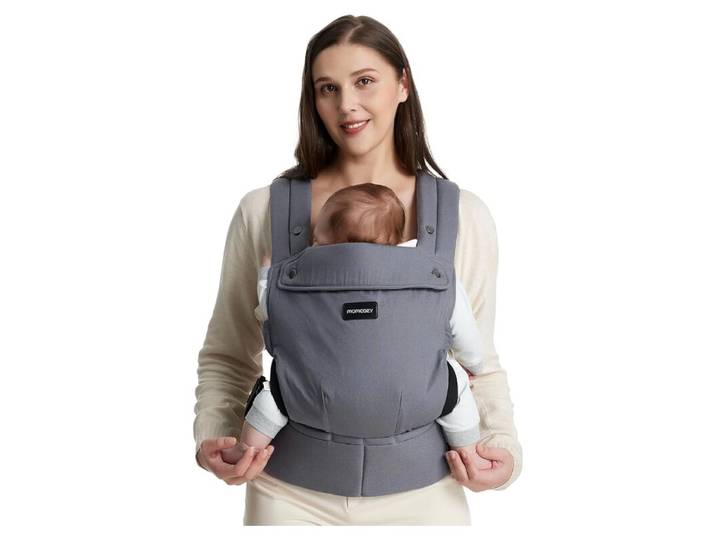 Momcozy Porte-bébé ergonomique 7-44 lb Léger confortable Gris Cadeaux pour maman