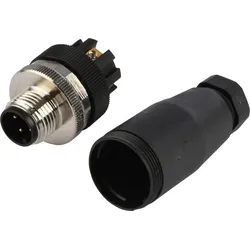 T4111001041-000 - M12 Stecker, 4 Pin, gerade, konfektionierbar