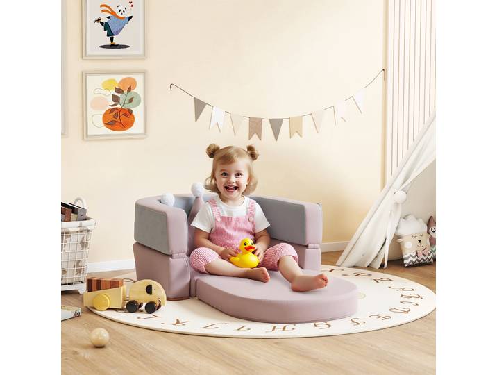 AIYAPLAY Blocs de Mousse Enfants Escalade Ramper Rose