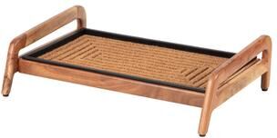 Jani Single-Tier Natural Stand 2-Pair Rubber Boot Tray