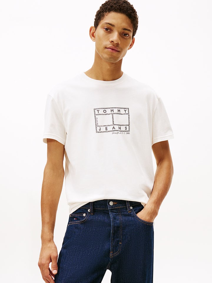 TOMMY JEANS Shirt in Weiß - XL
