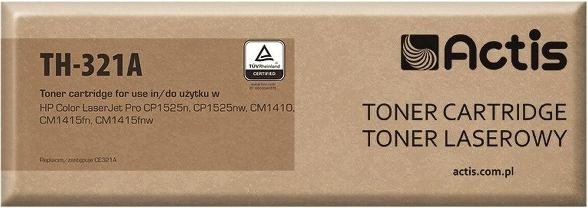 Actis TH-321A tonercartridge cyaan (vervangt HP 128A CE321A, 1300 pagina's)