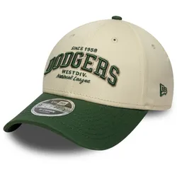NEW ERA MLB Wortmarke LA Dodgers 9FORTY M-Crown Cap - Light Beige/Dark Green - STK