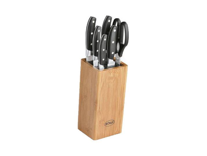 Rösle Messerblock 7tlg mit Schere & Bürsteneinsatz