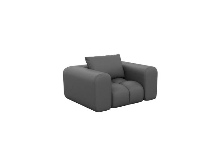 Design Echtleder Loungesessel „Velina“ Echtleder Dark Grey BLOOMINGLOFT Collection