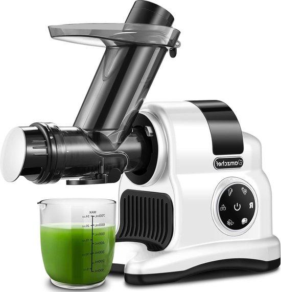 Große Saftzentrifuge 80mm 150W 2-Gang weiß für Gemüse und Obst