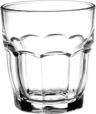 Bormioli Rocco Rock Bar Lounge 9.25 Ounce On the Rocks Stackable Drinking Glass, Set of 6 - 9.5 ounce