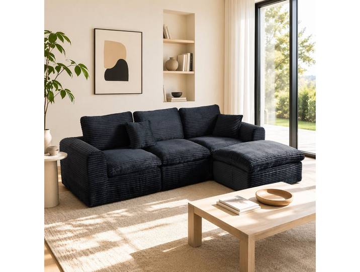MIBODE Ecksofa Modulares Sofa 3-in-1 L-Form Schlafsofa