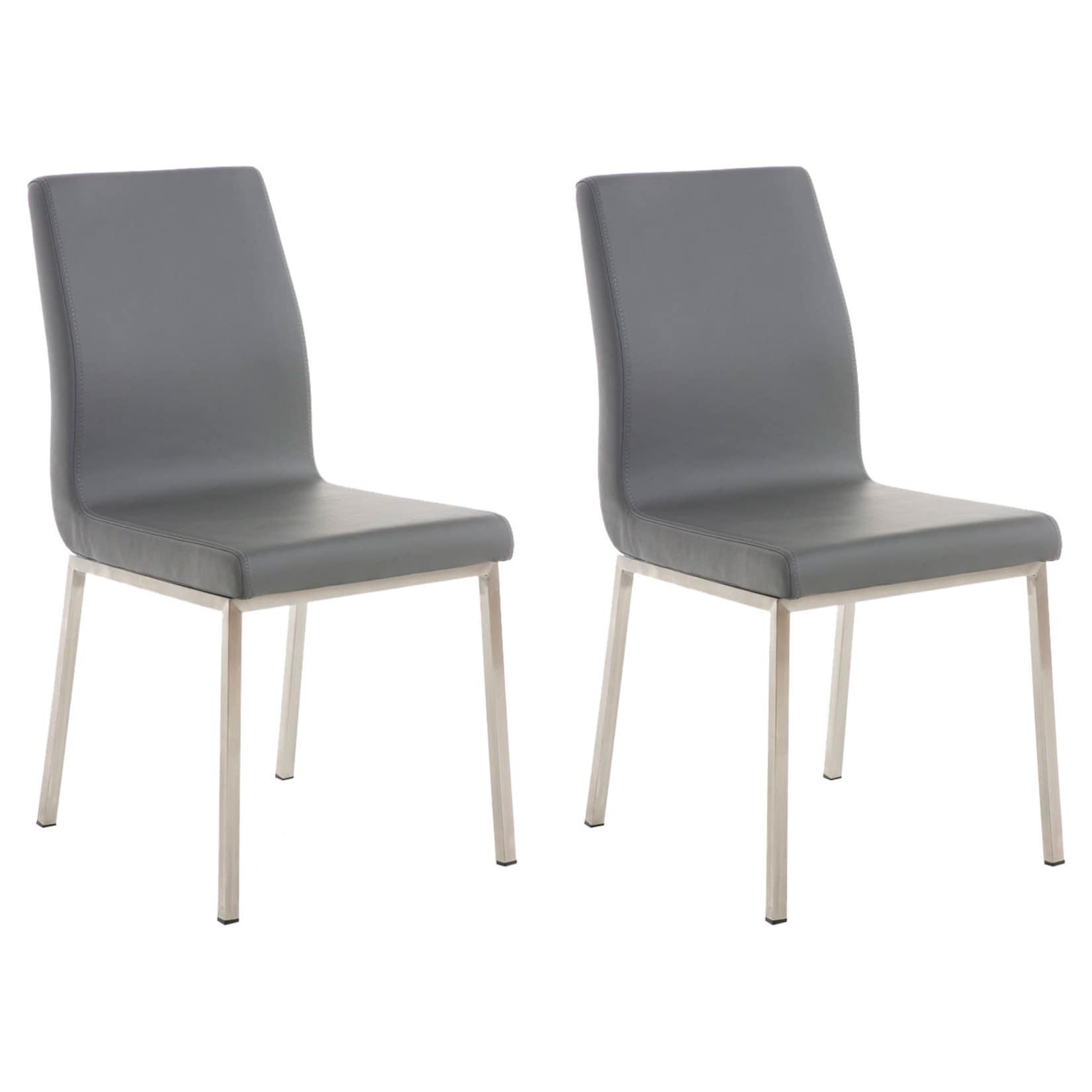 CLP 2er Set Esszimmerstühle Colmar Farbe: grau