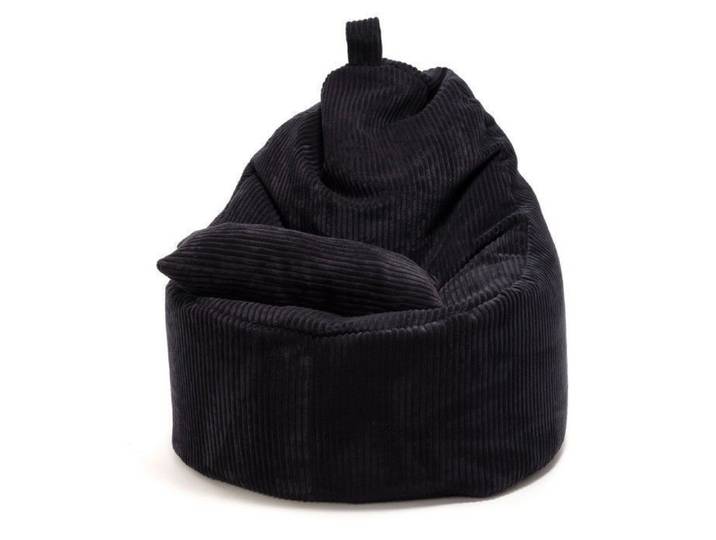 Fauteuil poire Yoko Velvet en velours côtelé – avec coussin – intérieur/extérieur – coloris SZ19