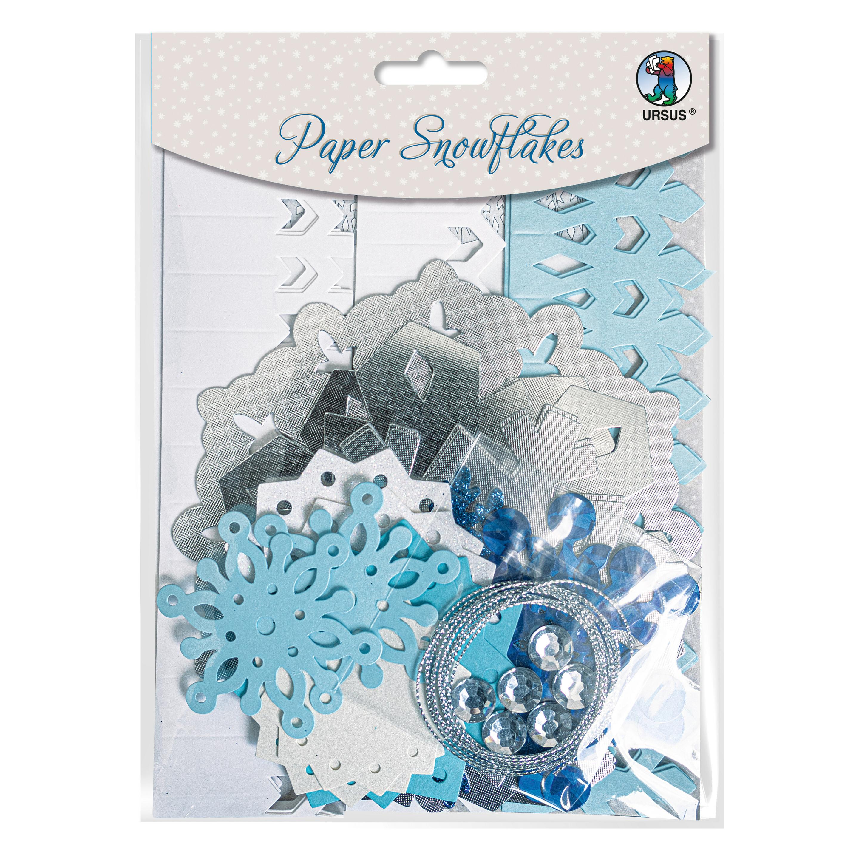 Ursus Papier-Deko Snowflakes blau (56680001)