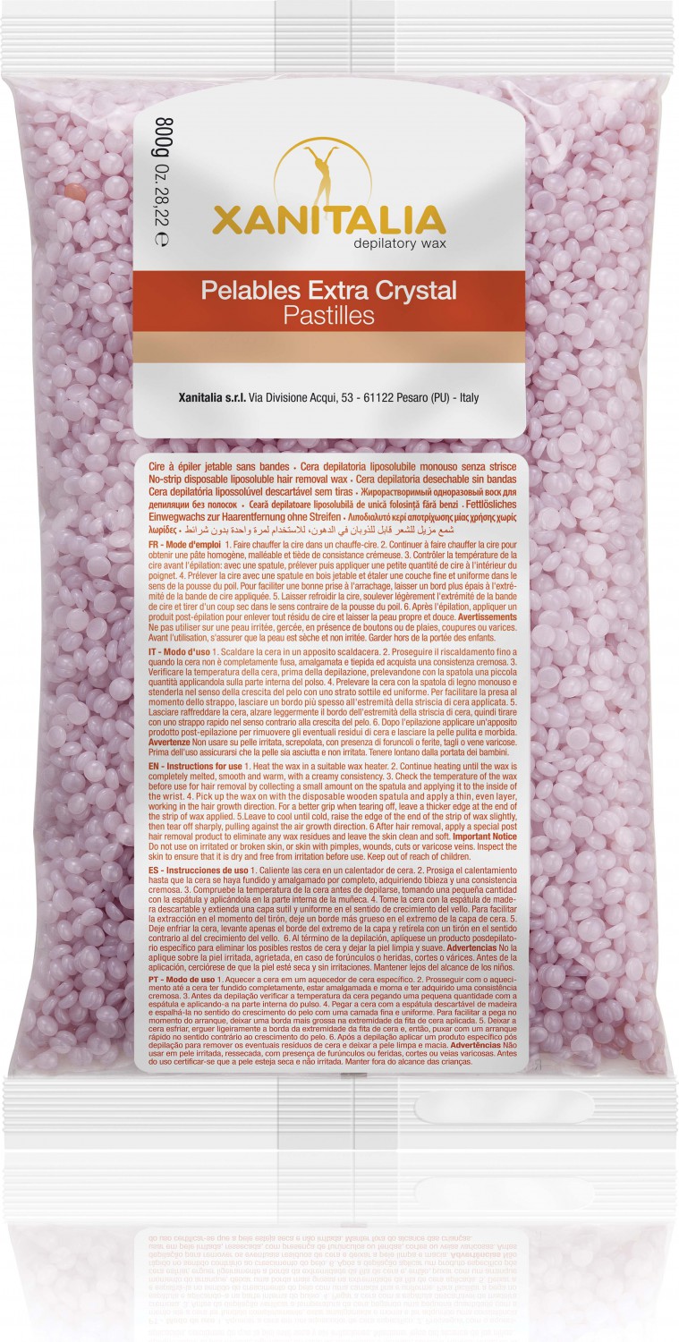 XanitaliaPro Film Wax Pelables Extra Crystal Brasilian System Mauve Jasmine 800 g XP-930.650