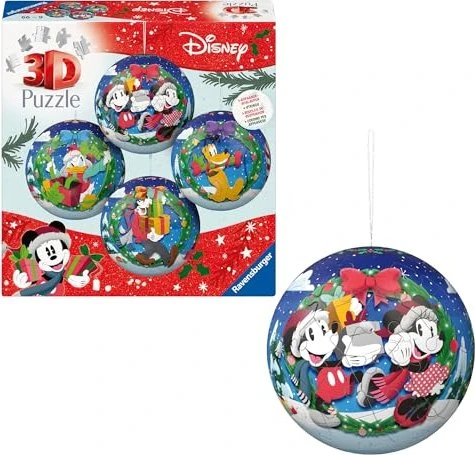 Ravensburger 3D Puzzleball Disney Weihnachtskugel-Set