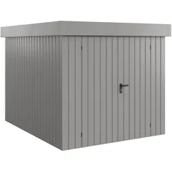 Hörmann Ecostar Metall-Gerätehaus "Euroline Trend" mit Flachdach EFD 6,graualuminium,214 x 262 cm