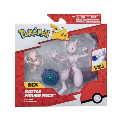 Pokémon Figuren 2-pack: Mew (5 cm) & Mewtwo (10 cm)