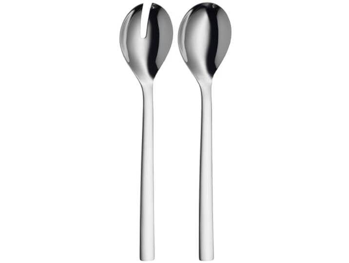 WMF Nuova Salatbesteck 30 cm, groß, Salatgabel und Servierlöffel, Cromargan Edelstahl poliert, spülmaschinengeeignet