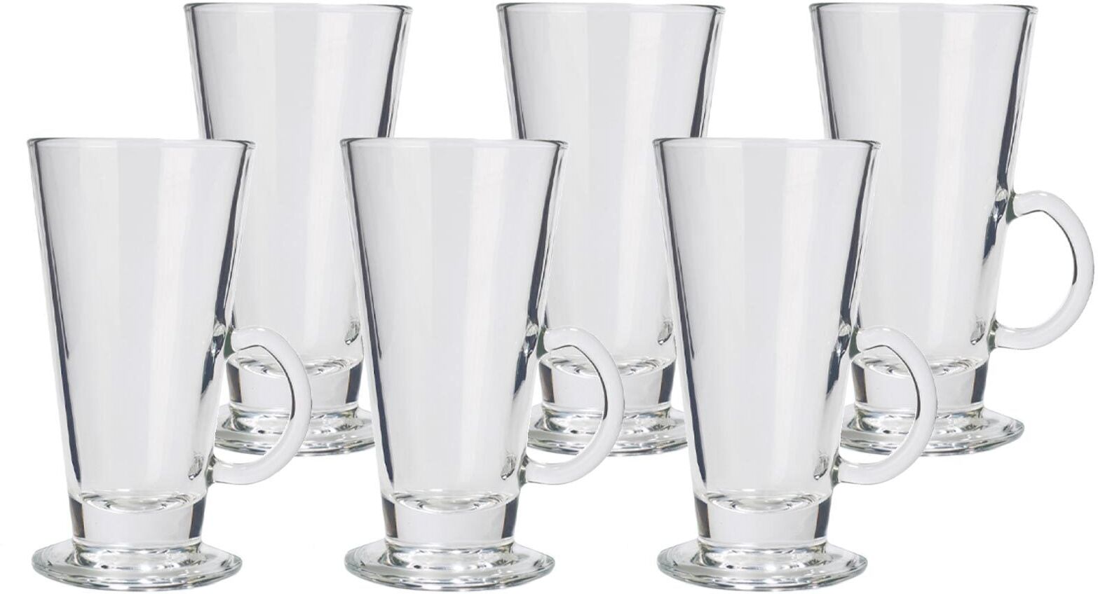 Latte-Macchiato-Glas STÖLZLE "Latte Macchiato Gläser 265 ml 6er Set transparent", bunt (transparent), Glas, Trinkgefäße, Latte-Macchiato-Glas