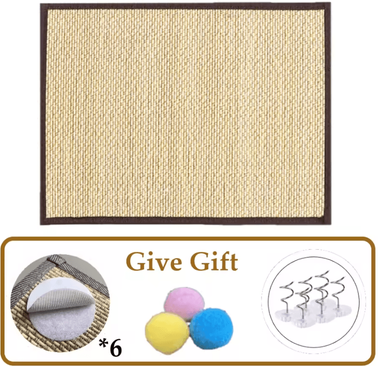 Inspire Curations ScratchShield Couch & Sofa Cat Scratcher Protector Mat white 60x40cm
