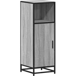 Helloshop26 - Industrieller Badschrank 35 x 37,5 x 100 cm großer langlebiger Stauraum aus grauem Holz