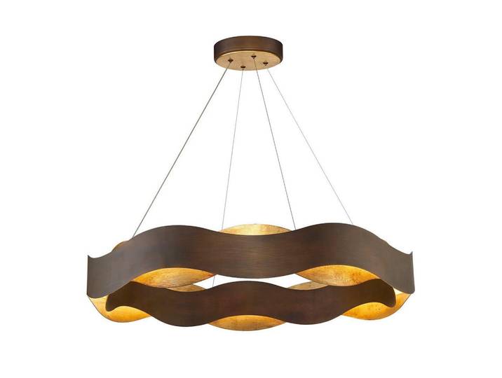Elstead Lighting Kronleuchter, Mehrfarbig, Metall, G, 45 cm, RoHS, CE, höhenverstellbar, integrierte Steckdose, Lampen & Leuchten, Innenbeleuchtung, Kronleuchter