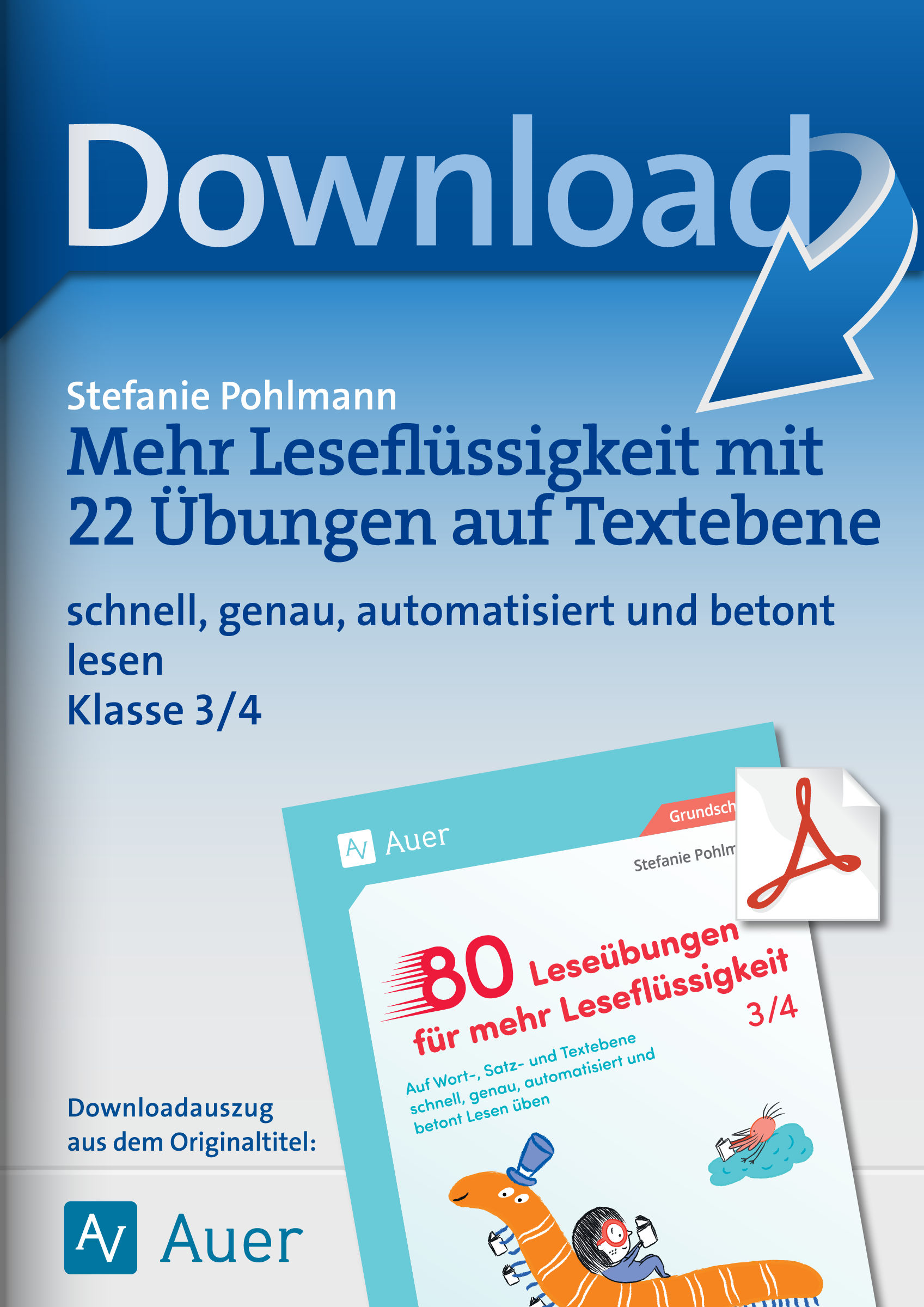 Auer Verlag Mehr Leseflüssigkeit mit 22 Übungen auf Textebene