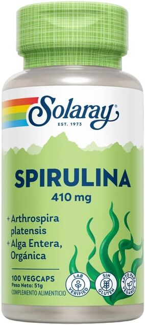 Solaray ESPIRULINA 410mg 100 Caps