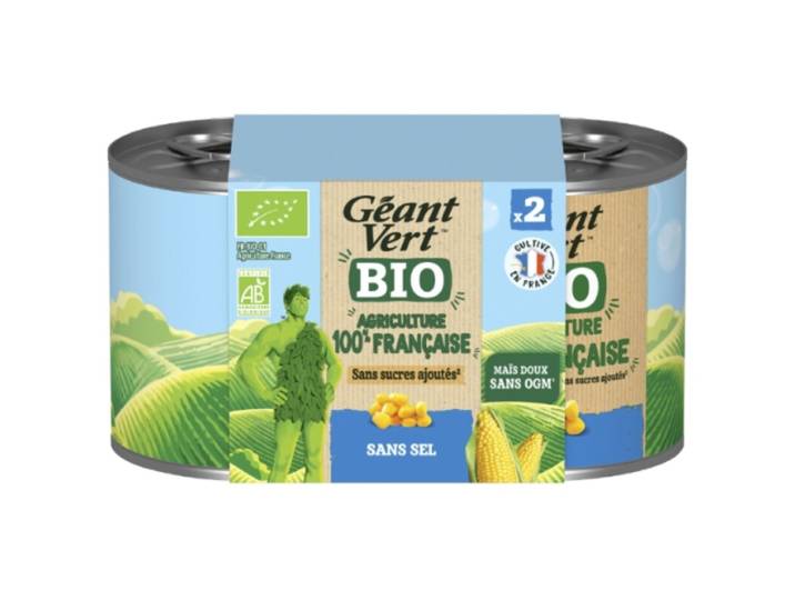 Géant Vert Maïs aux légumes biologique sans sel - 2 x 1/4 kg 300 g