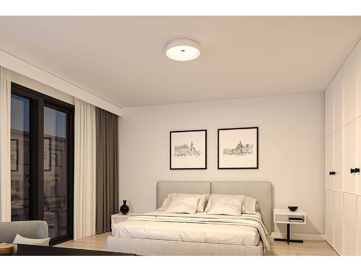 Deckenleuchte Jaron Ø 41cm Weiß/Weiß Aluminium, lackiert Polycarbonat LED LED-Platine