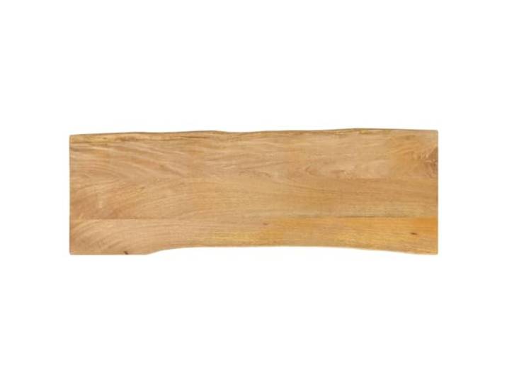 Keeushr Tischplatte Massivholz Mango 110x40x2,5 cm Baumkante, Rustikal, Vielseitig Kombinierbar, Leicht Zu Reinigen
