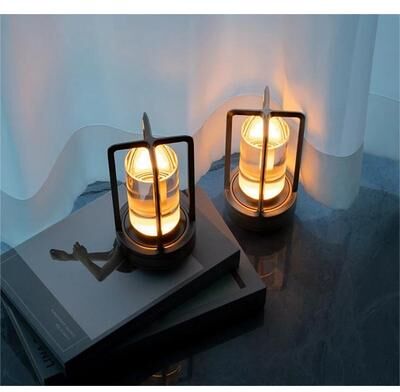 Uplifted Goods Aluminum Alloy Rechargeable Touch Table Lamp With Crystal Design silver