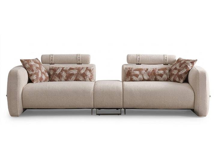 JVmoebel Big-Sofa Sofa Modern Beige Breit Ruhig Kuschelig Komfortabel Plüschig, 1 Teile