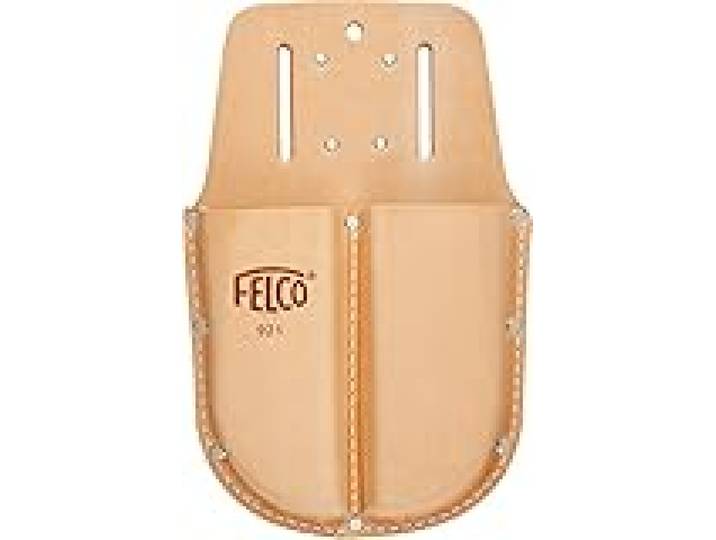 FELCO 921 Double Étui en Cuir Véritable pour Deux Sécateurs - Avec Boucle et Clip pour Ceinture (25x16 cm)
