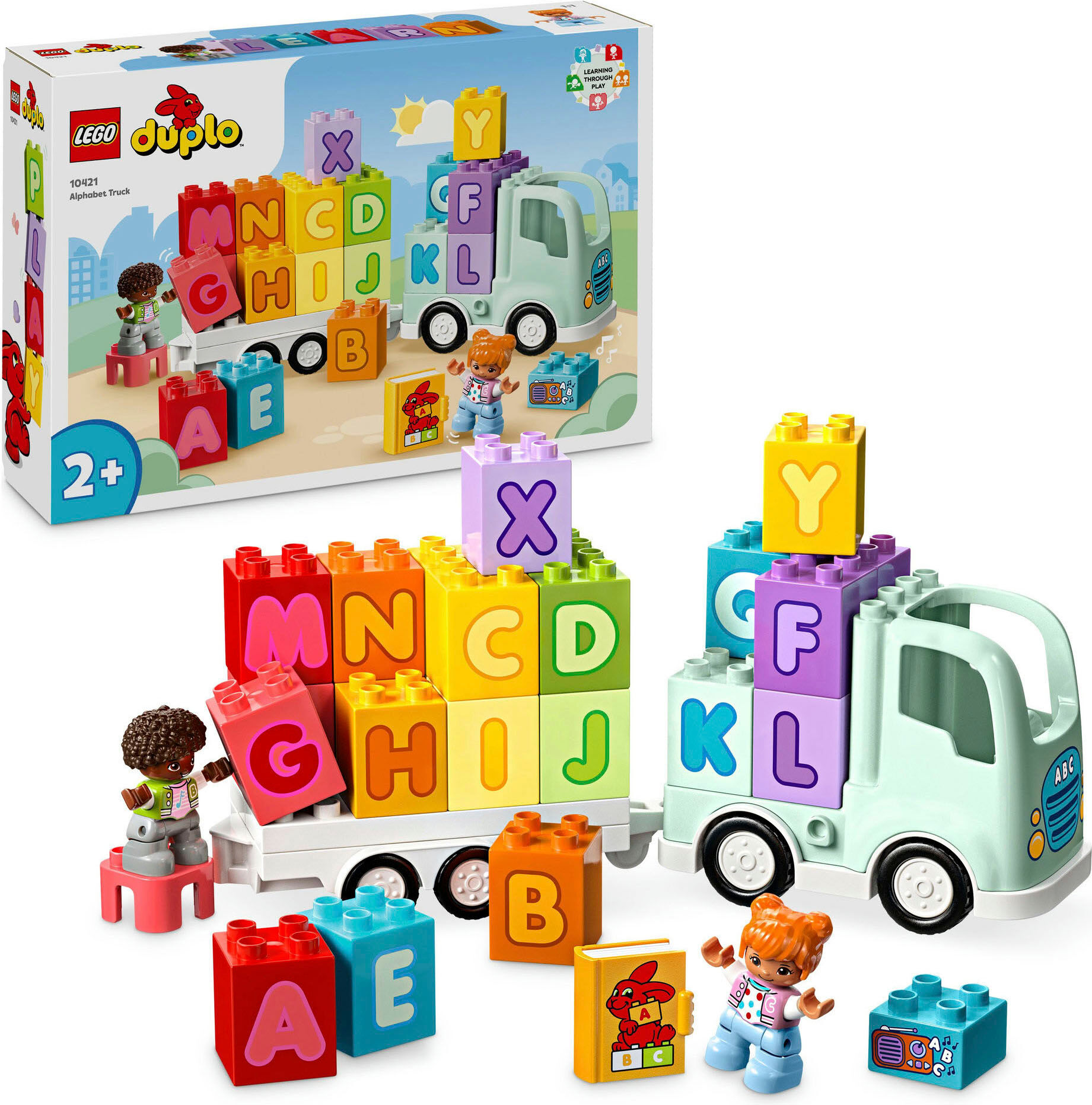 Konstruktionsspielsteine LEGO "ABC-Lastwagen (10421), LEGO DUPLO Town", bunt, Spielbausteine, Kinder, Kunststoff, Konstruktionsspielsteine, Made in Europe