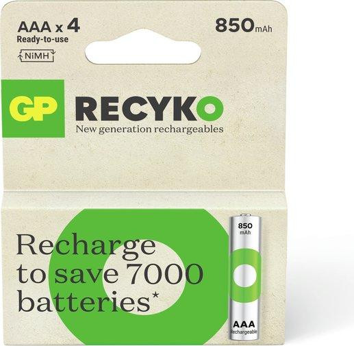 GP Batteries ReCyko 850 AAA (HR03) Oplaadbare batterij - 4 stuks