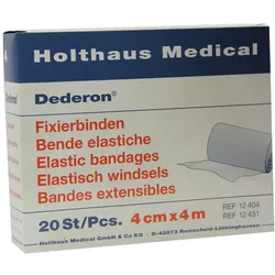Holthaus Medical Dederon Fixierbinde 4 m - 1 Packung = 20 Stück lose in der Schachtel, Maße: 4 cm x 4 m 20 St