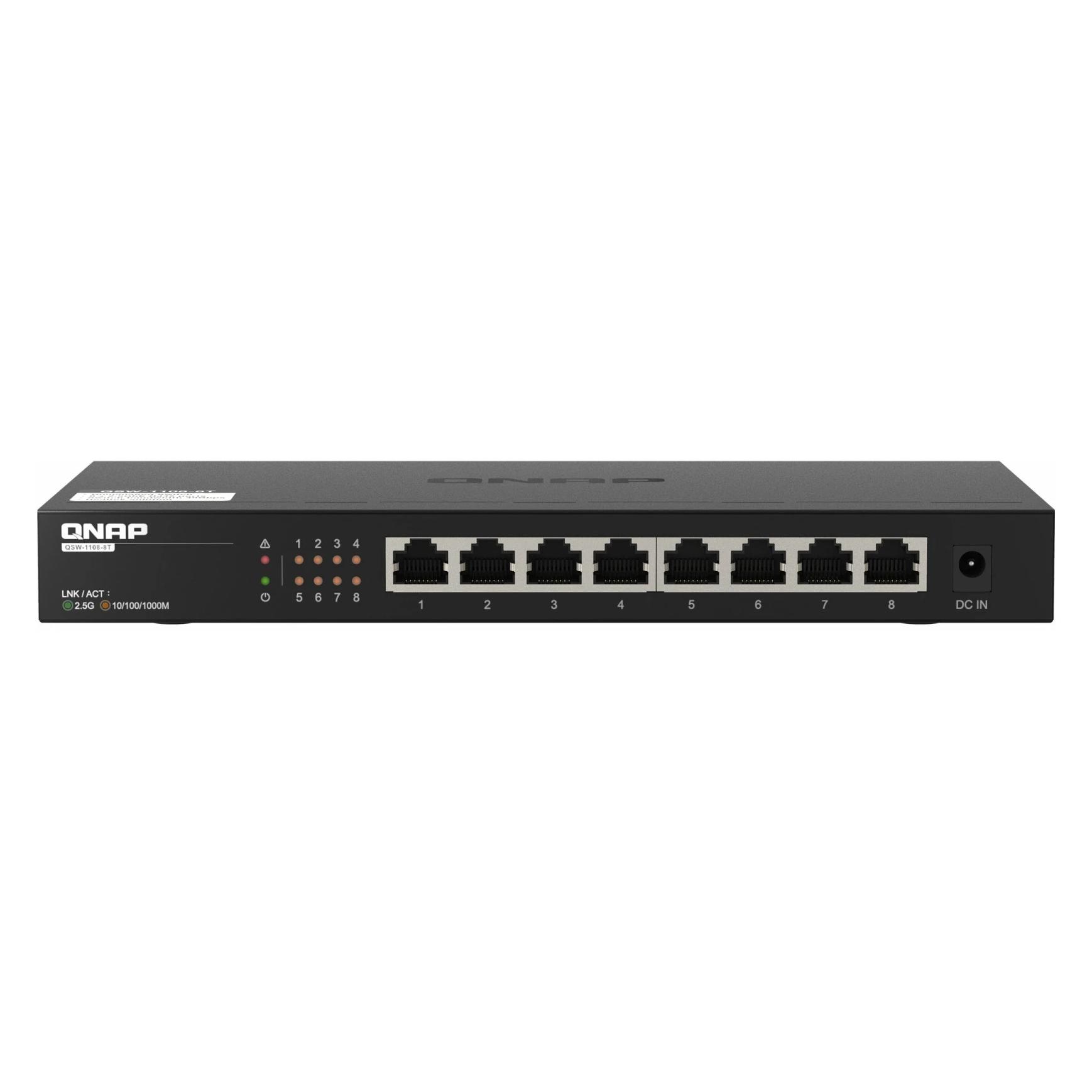 QNAP QSW-1108-8T, 8-Port 2,5GbE Switch (8 Ports) (QSW-1108-8T)