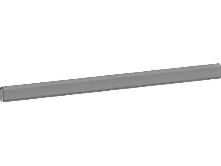 Kleiderstange WIEMANN, silber (silberfarben), B:47,5cm H:3cm T:2cm, Holzwerkstoff, Kleiderstangen, Kleiderstange