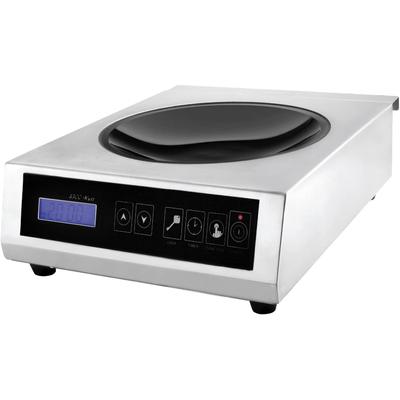 Lacor Professional Wok Induktion 3500W, 5,3 Tonnen, Metall, Edelstahl und Schwarz