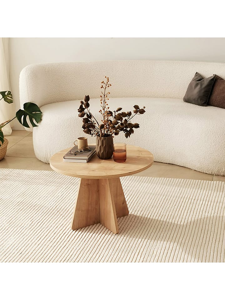 Scandinavia Concept Couchtisch "Mushroom" in Eiche - (H)40 x Ø 60 cm - onesize